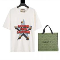 GUCC1 男 ブランド半袖コピー Tシャツ クルーネック コットン スター 着...