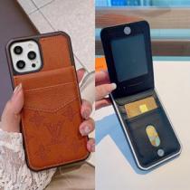 差がつく♪モノグラム ルイヴィトン偽物 スマホケース LouisVuitton iPhone13 ケース 2色可選カード入れ