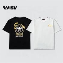 EVISUｔシャツ激安販売☆2026流行り高級ブランドスタイリッシュ柔らかい半袖トップスエヴィス偽物