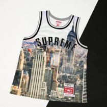 SUPREME x Mitchell & Ness バスケットボールジャージタン...