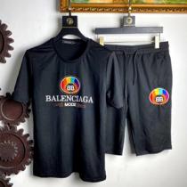 最新リニューアルバージョン入荷 BALENCIAGA バレンシアガ 半袖コピー 夏 上下セット リゾート感が漂う