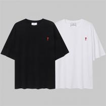 刺繡デザイン★AMI PARIS半袖tシャツコピー新作❤️2026トレンドアミ パリス服ユニセックス着こなし