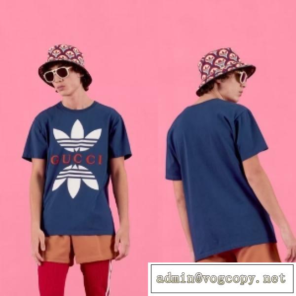 激アツのコラボGUCC1×adidas コットンジャージー Tシャツ 激安スーパーコピー 2色可選 夏にマストなお勧め