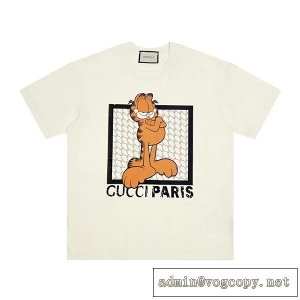 大注目の2026春夏ファッションGUCC1 半袖Tシャツ ブランドコピー激安 2色可選 可愛いプリント ユニセックス