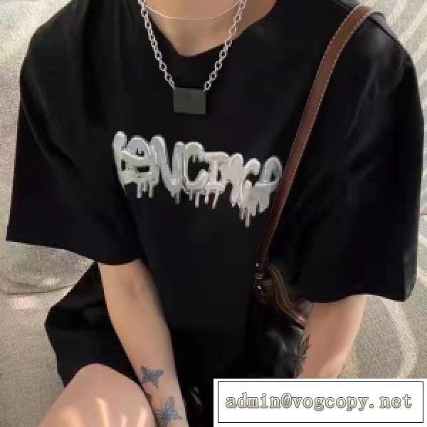 BALENCIAGA バレンシアガｔシャツ スーパーコピー 3色可選 男女兼用 レトロ感のある鮮やかなルックス