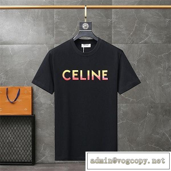 関税負担なし☆ セリーヌ偽物ロゴtシャツ激安新作2026流行り男女兼用 CELINE人気OVERSIZE 数量限定春夏コレクション