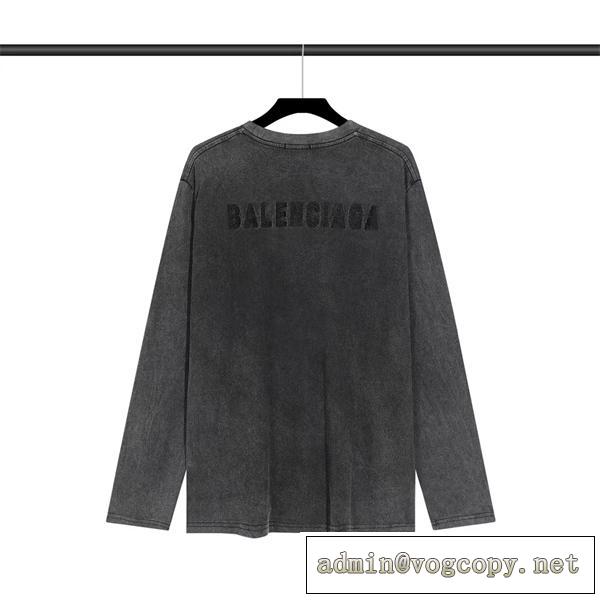 BALENCLAGA 当店人気のおすすめ2026高品質 バレンシアガ長袖Tシャツコピー ユーズド風 ユニセックス着用