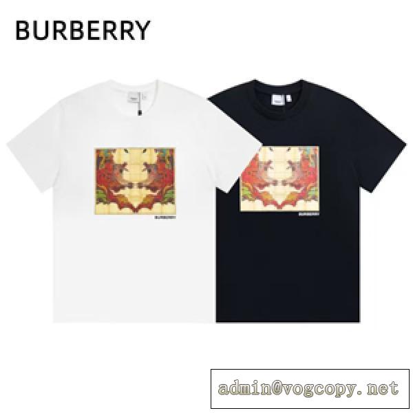 暑い夏にヘビロテ確定♪BURBERRY マッププリント バーバリースーパーコピー Ｔシャツ 男女兼用 22SS存在感