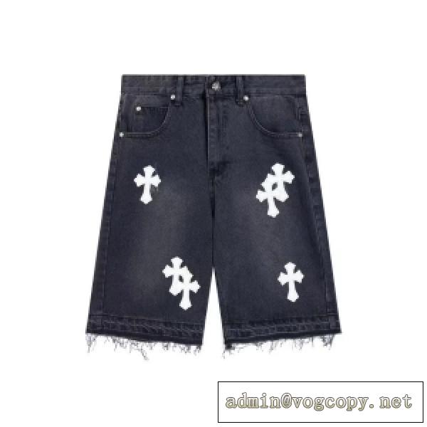 人気ストリートブランドCHROME HEARTS 偽物 クロムハーツジンーズ 4色可選 今っぽく着こなしたい 短パン