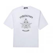 カジュアルにきれいめBALENCIAGA バレンシアガ半袖Tシャツ 偽物 無地のデザインで大人気 男女兼用2色可選