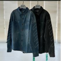 off whiteデニムジャケットスーパーコピー販売☆2026流行り男女兼用カジュアルなオフホワイト服☆品質保証