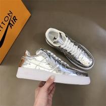 シルバー色❤️❤️LOUIS VUITTON x OFF-WHITE x Nike Air高級ブランドスニーカールイヴィトン靴コピーコラボシューズ