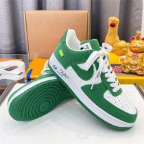 入手困難☆Louis Vuitton x NIKEコラボルイヴィトンコピー人気上昇中 Air Force 1 BY VIRGIL ABLOHグリーン色品質保証