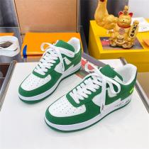 入手困難☆Louis Vuitton x NIKEコラボルイヴィトンコピー人気上昇中 Air Force 1 BY VIRGIL ABLOHグリーン色品質保証