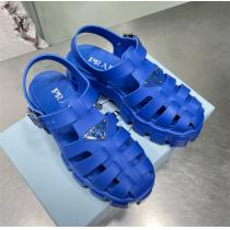 ヒール高6CM☆プラダサンダルレディース激安人気PRADA靴コピーローマスタイル☆ブルー色春夏トレンド新作