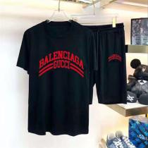 2026流行おすすめ激安新作 GUCC1×BALENCIAGA バレンシアガ半袖コピー 上下セット きれいめ大人スタイル