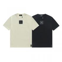 FENDI新作♪2色可選コットンTシャツ フェンディスーパーコピー オーバーサイズ ネックラインの正方形ラベル