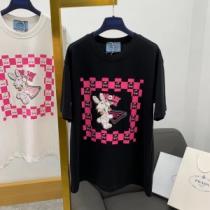 PRADA プラダ偽物  半袖ｔシャツ 2026ss通販上質なコットン 大人可愛い オーバーフィットスタイル 男女兼用