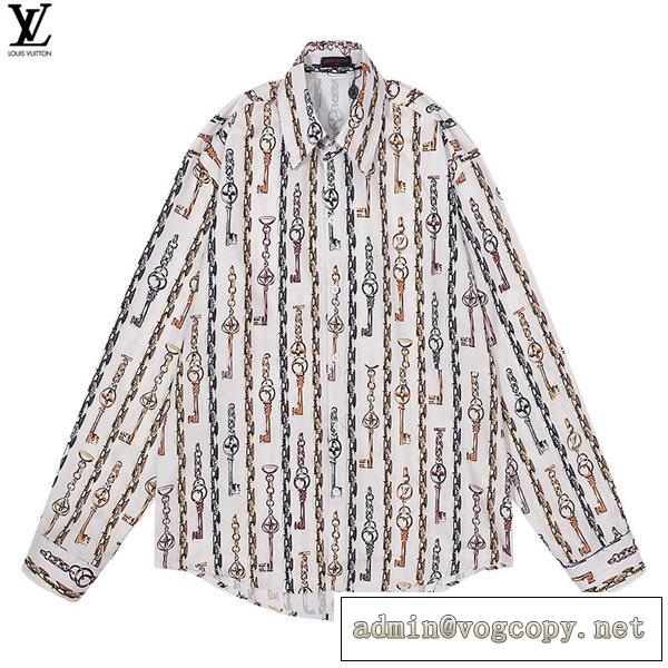 2026新色★ルイヴィトン長袖シャツコピー絞り染め風モノグラムLOUIS VUITTON服☆大人気リラックス感薄い上品