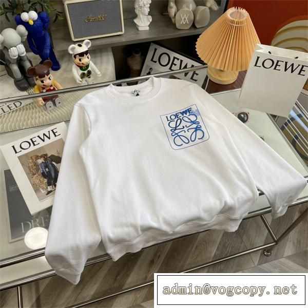 2026秋冬最新LOEWEパーカー人気ロエベ服コピーお洒落なトレーナー人気シンプルなデザインロゴ刺繡男女OK