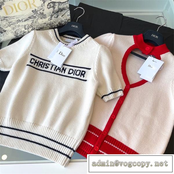 最高品質dior半袖ｔシャツレディース★セーター生地☆2026最新作入手困難人気モデルホワイト色存在感抜群