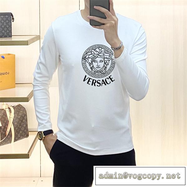 Versace 2026新作人気 ヴェルサーチ長袖tシャツ スーパーコピーカジュアルスタイル秋冬トレンド上品