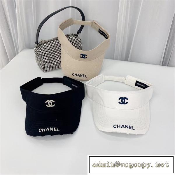 只今セール中 CCブランドロゴ サンキャップスーパーコピー 女性用帽子紫外線をカット ダメージ レトロなルック