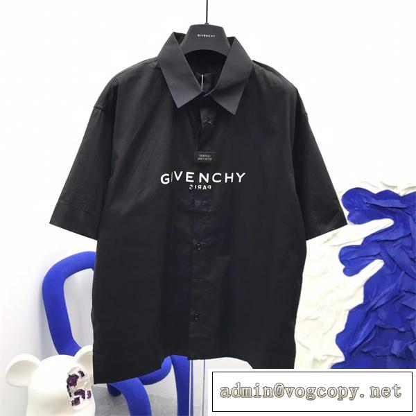 ワードローブの強い味方 GIVENCHYコピー 半袖シャツ ジバンシーロゴ リバースエフェクト トレンド感たっぷり