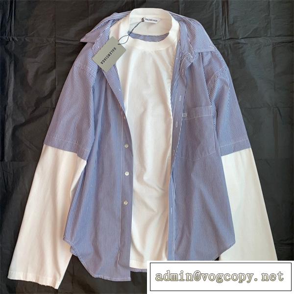 【希少新作】バレンシアガ偽2枚のシャツ人気ランキング使いやすいお洒落コーディネート★BALENCIAGA服コピー