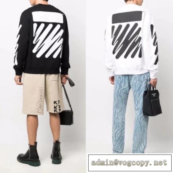 オシャレ★人気! SALE値下げ Off-White WAVE DIAGONAL SLIM HOODIE プルオーバーパーカーコピー 2色可選