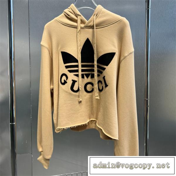 女性服☆☆adidas×GUCC1コラボパーカーおしゃれ人気2026トレンド秋冬コレクションエレガント洋服