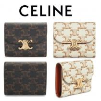 関税負担なし☆ CELINE財布コピーSMALL TRIOMPHE FLAP WALLET トリオンフキャンバス好評ブランドセリーヌ販売