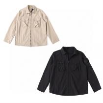 STONE ISLAND★ SHIRT JACKET ストーンアイランドコピー 激安 シャツジャケット ジッパー付き胸ポケット