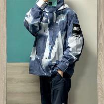 最高品質Supreme x The North Faceコラボ Bleached Denim Print Mountain Jacket シュプリーム偽ジャケット
