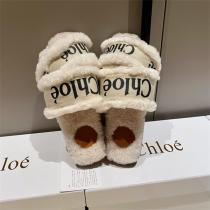 22秋冬大人気 クロエサンダル CHLOE Woody シャーリング ロゴプリント キャンバス スライドスーパーコピー
