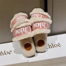 22秋冬大人気 クロエサンダル CHLOE Woody シャーリング ロゴプリント キャンバス スライドスーパーコピー