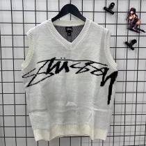 王道ストリートブランド★Stussy★ Sweater Vest ステューシーロゴ ニットベスト 偽物通販 着こなしが素敵な新品