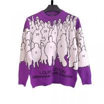 ☆冬にピッタリ☆FW22 Louis Vuitton ルイヴィトン新作入荷 スタジオジャカードクルーネック セーター パープル