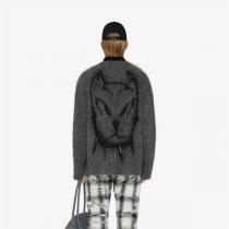 お洒落男女愛用 Chito X GIVENCHY 2026 SS ドッグ モチーフ モヘア ニット シンプルなグレーのセーター偽物