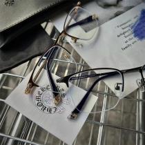 CHROME HEARTS 新作偽物クロムハーツメガネ男女兼用 細身のハーフリム型 2026お洒落眼鏡size:52-18-148