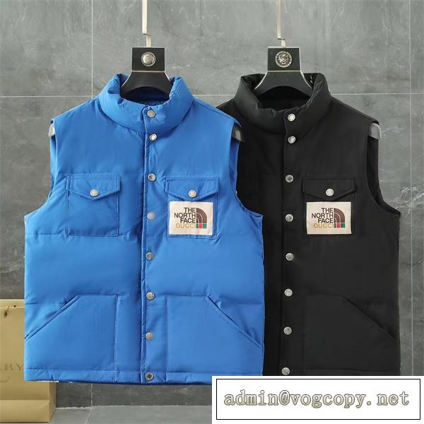 やっぱり2026年秋冬 GUCC1×THE NORTH FACE ロゴプリント シンプル ダウンベスト ユニセックスで使える