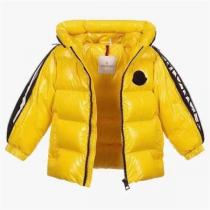 保温性高い MONCLERダウンジャケット新作★モンクレールコピーダウン子供用★暖かい★オレンジ色★イエロー