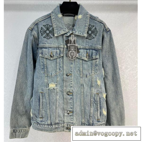 2026人気色❤️Chrome Hearts ジャケット デニム クロムハーツコピー秋冬最新トレンドおしゃれ新作