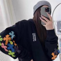 Chrome Hearts人気2026流行り高級クロムハーツパーカーコピー腕カラークロスピール刺繍フードパーカー高品質
