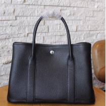 HERMES コピーエルメス ガーデンパーティ30/TPM ブラック 通勤バッグ定番ネゴンダ人気　シルバー