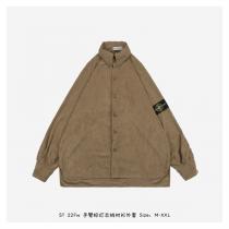 人気上昇中❤️STONE ISLANDコピーコーデュロイのシャツコート★ストーンアイランド新品ユニセックス秋冬トレンド