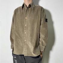 人気上昇中❤️STONE ISLANDコピーコーデュロイのシャツコート★ストーンアイランド新品ユニセックス秋冬トレンド