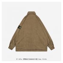 人気上昇中❤️STONE ISLANDコピーコーデュロイのシャツコート★ストーンアイランド新品ユニセックス秋冬トレンド
