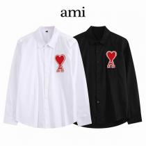 おしゃれ❤️AMI PARIS長袖シャツコピーアミ パリス新品❤️エレガントカジュアルスタイル黒色白色