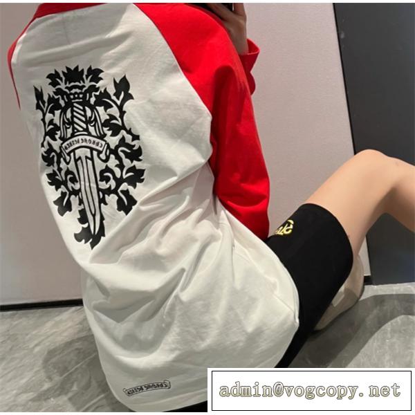 【VIPセール】CHROME HEARTS 長袖ｔシャツコピークロムハーツロングｔ男女OK赤色上質なアイテム